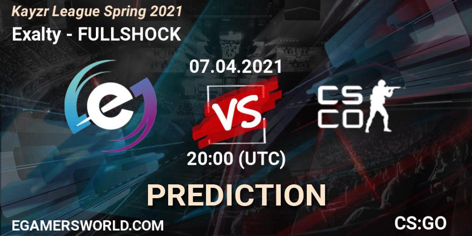 Prognoza Exalty - FULLSHOCK. 07.04.2021 at 20:00, Counter-Strike (CS2), Kayzr League Spring 2021