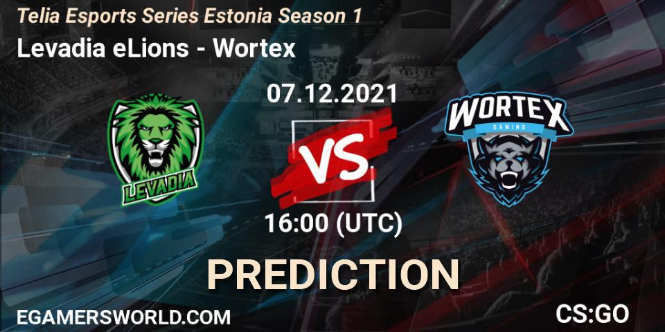 Prognoza Levadia eLions - Wortex. 07.12.2021 at 17:00, Counter-Strike (CS2), Telia Esports Series Estonia Season 1