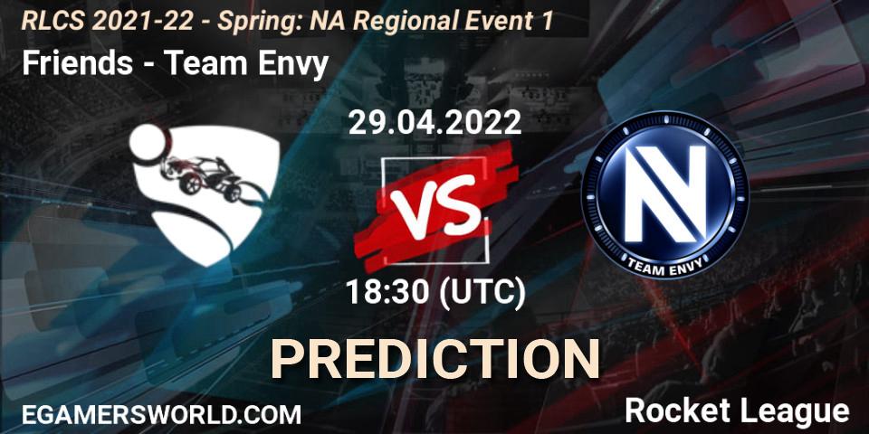 Prognoza Friends - Team Envy. 29.04.2022 at 18:30, Rocket League, RLCS 2021-22 - Spring: NA Regional Event 1