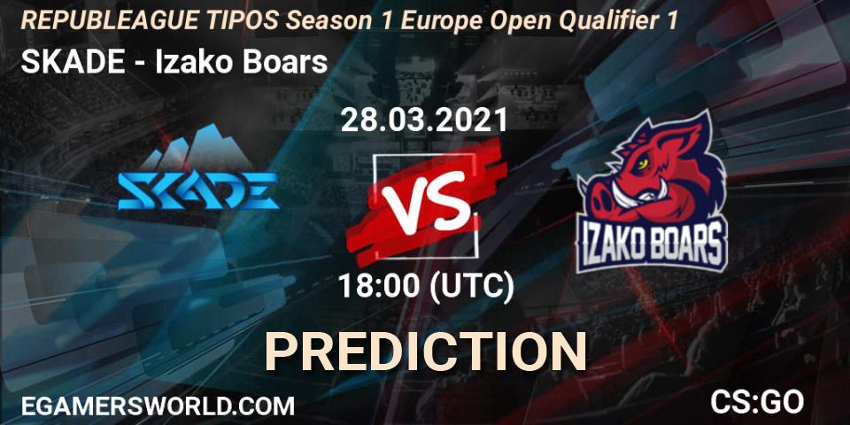Prognoza SKADE - Izako Boars. 28.03.2021 at 17:50, Counter-Strike (CS2), REPUBLEAGUE TIPOS Season 1 Europe Open Qualifier 1