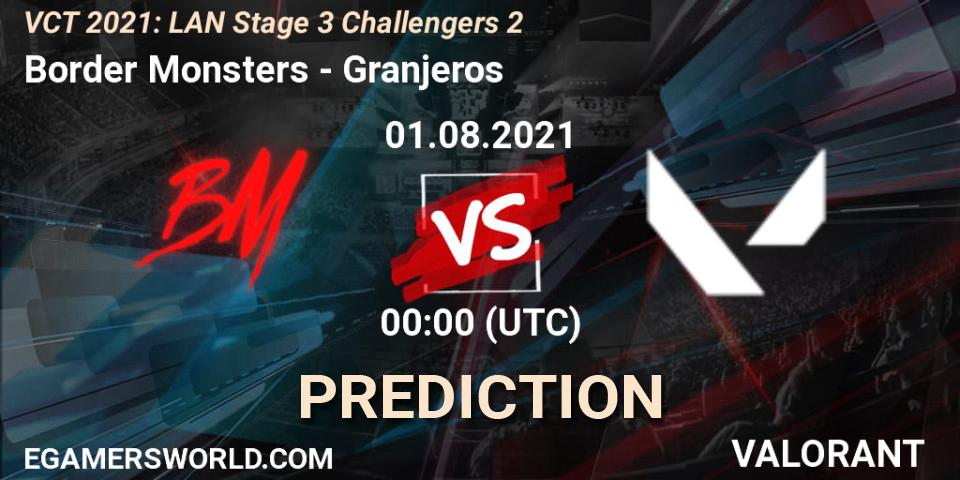 Prognoza Border Monsters - Granjeros. 01.08.2021 at 00:30, VALORANT, VCT 2021: LAN Stage 3 Challengers 2