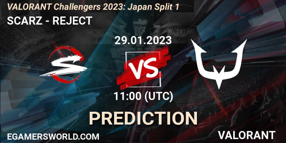Prognoza SCARZ - REJECT. 29.01.23, VALORANT, VALORANT Challengers 2023: Japan Split 1