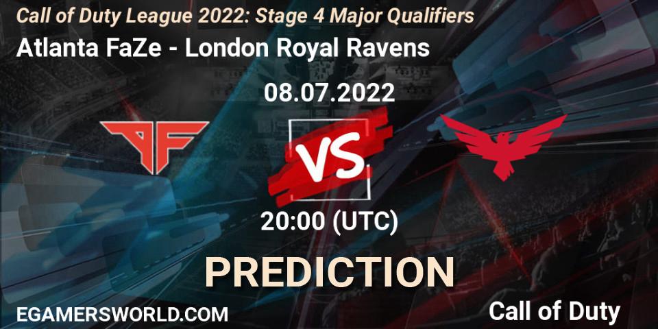 Prognoza Atlanta FaZe - London Royal Ravens. 08.07.2022 at 20:00, Call of Duty, Call of Duty League 2022: Stage 4