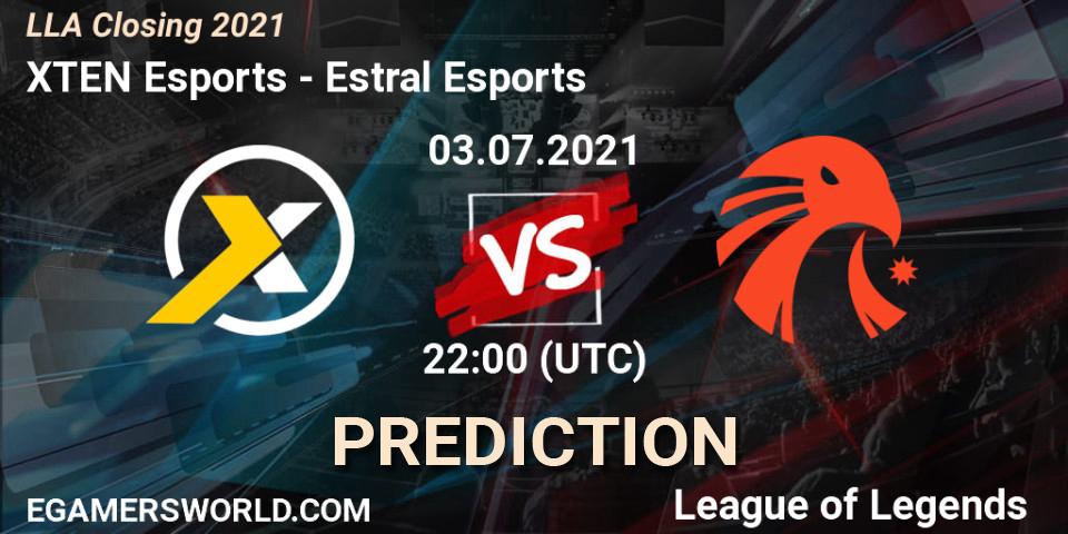 Prognoza XTEN Esports - Estral Esports. 03.07.2021 at 22:00, LoL, LLA Closing 2021