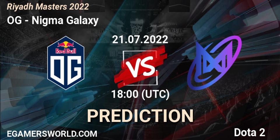 Prognoza OG - Nigma Galaxy. 21.07.22, Dota 2, Riyadh Masters 2022