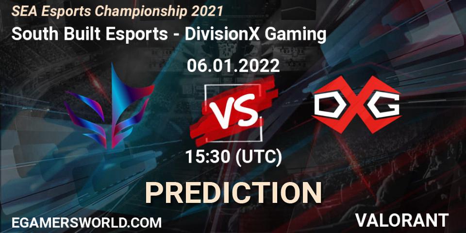 Prognoza South Built Esports - DivisionX Gaming. 06.01.2022 at 15:30, VALORANT, SEA Esports Championship 2021