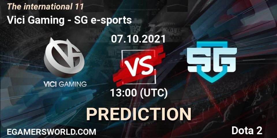 Prognoza Vici Gaming - SG e-sports. 07.10.2021 at 15:21, Dota 2, The Internationa 2021
