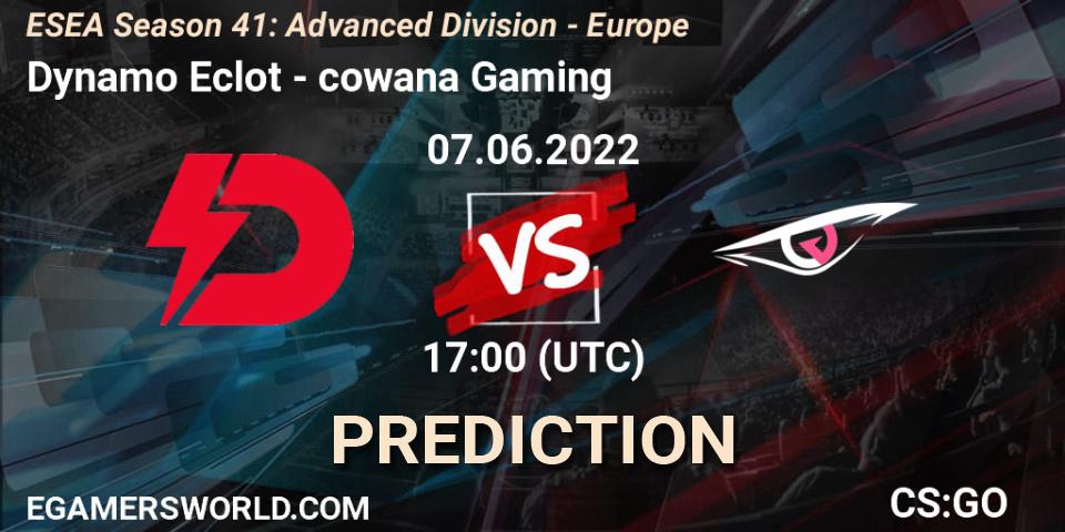 Prognoza Dynamo Eclot - cowana Gaming. 07.06.22, CS2 (CS:GO), ESEA Season 41: Advanced Division - Europe