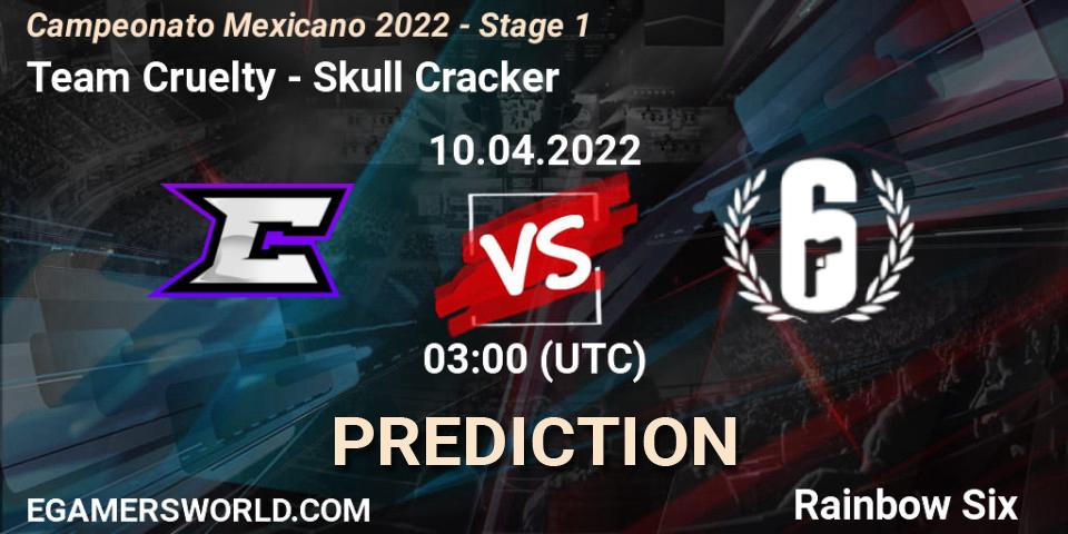 Prognoza Team Cruelty - Skull Cracker. 10.04.2022 at 02:00, Rainbow Six, Campeonato Mexicano 2022 - Stage 1