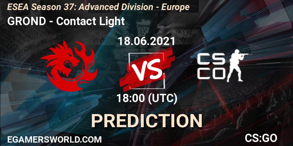 Prognoza GROND - Contact Light. 18.06.2021 at 18:00, Counter-Strike (CS2), ESEA Season 37: Advanced Division - Europe