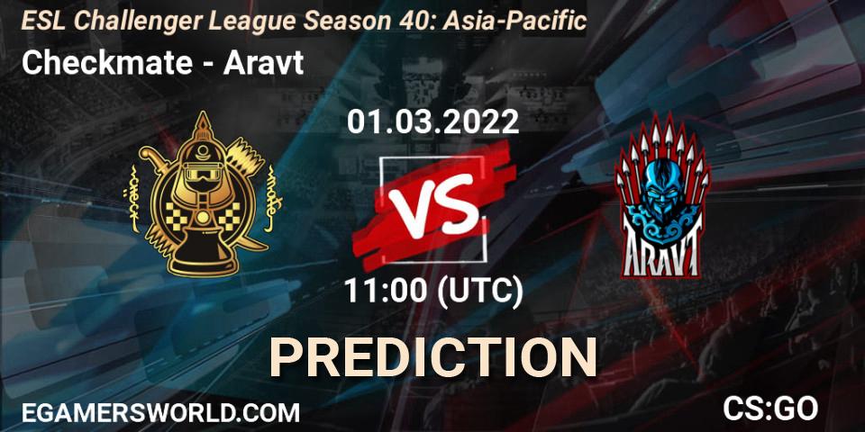 Prognoza Checkmate - Aravt. 01.03.2022 at 12:00, Counter-Strike (CS2), ESL Challenger League Season 40: Asia-Pacific