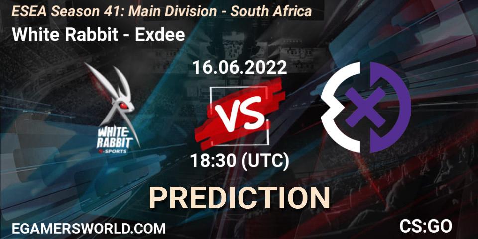 Prognoza White Rabbit - Exdee. 17.06.22, CS2 (CS:GO), ESEA Season 41: Main Division - South Africa