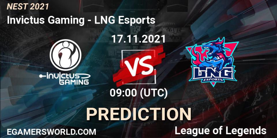 Prognoza LNG Esports - Invictus Gaming. 17.11.2021 at 09:05, LoL, NEST 2021