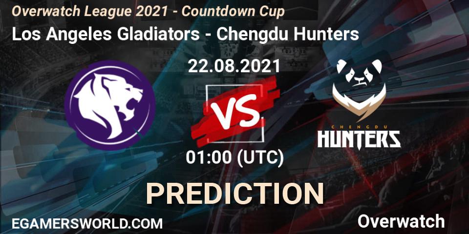 Prognoza Los Angeles Gladiators - Chengdu Hunters. 22.08.2021 at 01:00, Overwatch, Overwatch League 2021 - Countdown Cup