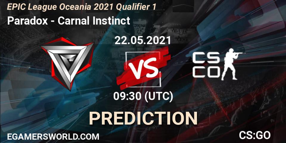 Prognoza Skyfire - Carnal Instinct. 22.05.21, CS2 (CS:GO), EPIC League Oceania 2021 Qualifier 1