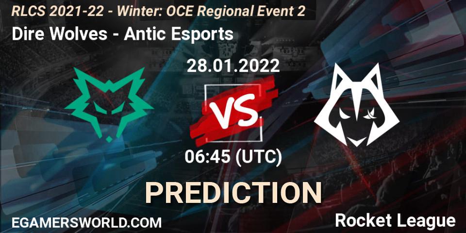 Prognoza Dire Wolves - Antic Esports. 28.01.2022 at 06:45, Rocket League, RLCS 2021-22 - Winter: OCE Regional Event 2