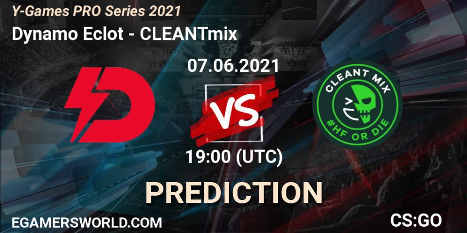 Prognoza Dynamo Eclot - CLEANTmix. 07.06.2021 at 19:00, Counter-Strike (CS2), Y-Games PRO Series 2021