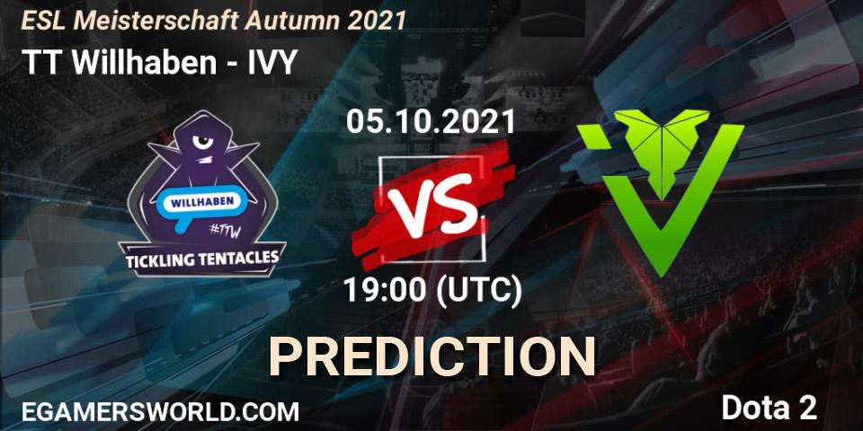 Prognoza TT Willhaben - IVY. 05.10.2021 at 18:58, Dota 2, ESL Meisterschaft Autumn 2021