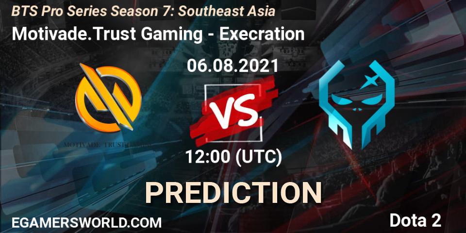 Prognoza Motivade.Trust Gaming - Execration. 06.08.2021 at 12:30, Dota 2, BTS Pro Series Season 7: Southeast Asia