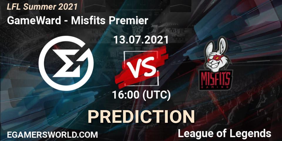 Prognoza GameWard - Misfits Premier. 13.07.2021 at 16:00, LoL, LFL Summer 2021