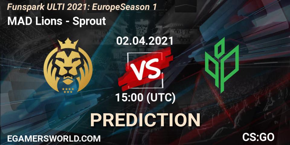 Prognoza MAD Lions - Sprout. 02.04.2021 at 15:30, Counter-Strike (CS2), Funspark ULTI 2021: Europe Season 1