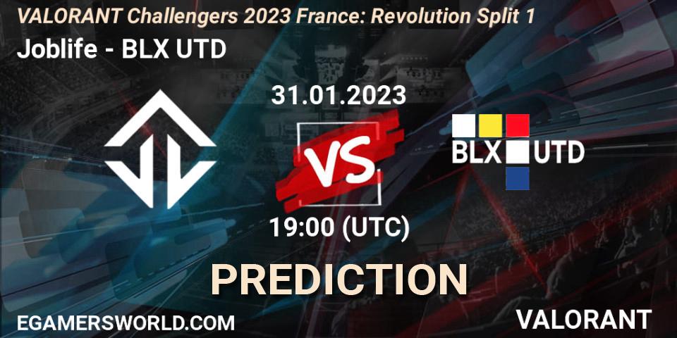 Prognoza Joblife - BLX UTD. 31.01.23, VALORANT, VALORANT Challengers 2023 France: Revolution Split 1