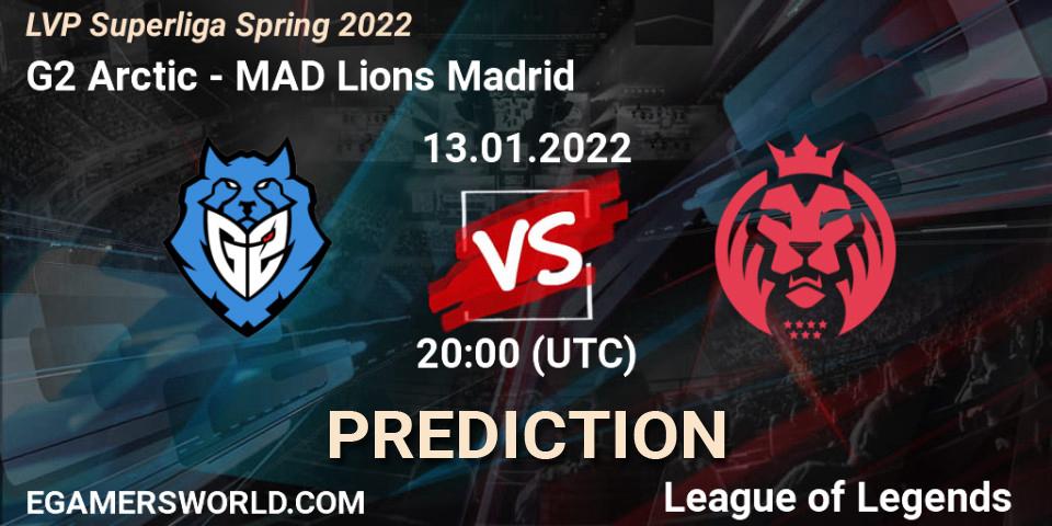 Prognoza G2 Arctic - MAD Lions Madrid. 13.01.2022 at 20:00, LoL, LVP Superliga Spring 2022