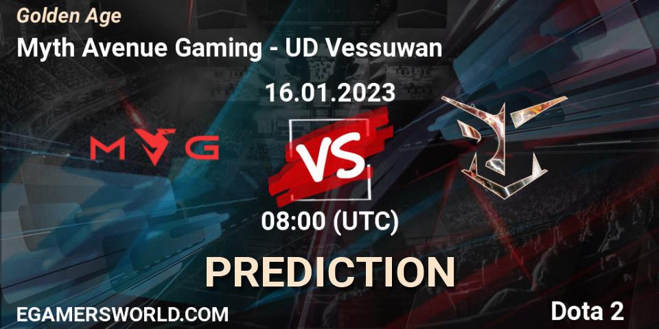 Prognoza Myth Avenue Gaming - UD Vessuwan. 16.01.23, Dota 2, Golden Age