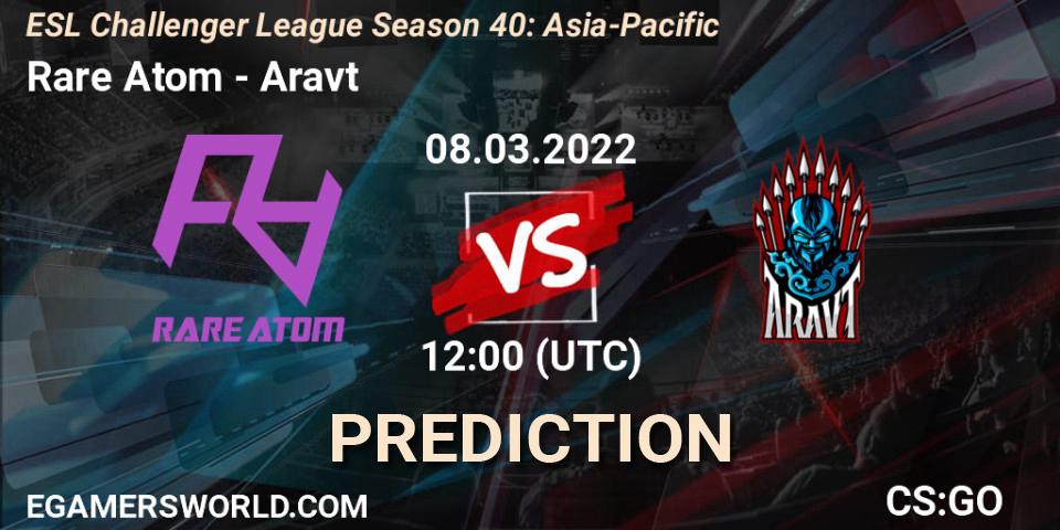 Prognoza Rare Atom - Aravt. 08.03.2022 at 12:00, Counter-Strike (CS2), ESL Challenger League Season 40: Asia-Pacific