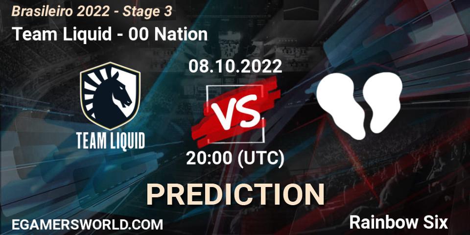 Prognoza Team Liquid - 00 Nation. 08.10.22, Rainbow Six, Brasileirão 2022 - Stage 3