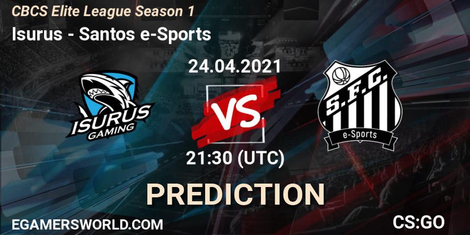 Prognoza Isurus - Santos e-Sports. 24.04.21, CS2 (CS:GO), CBCS Elite League Season 1