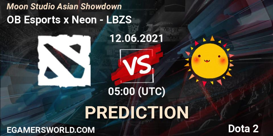Prognoza OB Esports x Neon - LBZS. 12.06.2021 at 05:07, Dota 2, Moon Studio Asian Showdown