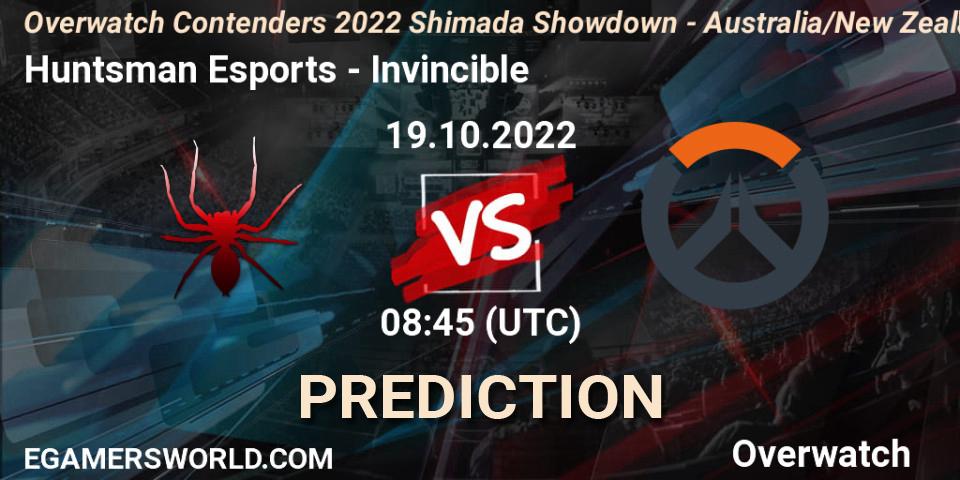Prognoza Huntsman Esports - Invincible. 19.10.2022 at 08:45, Overwatch, Overwatch Contenders 2022 Shimada Showdown - Australia/New Zealand - October