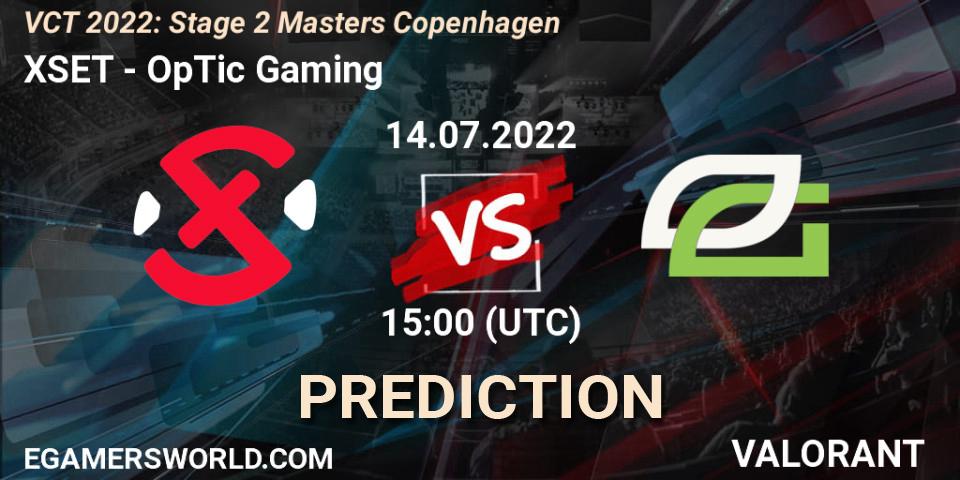 Prognoza XSET - OpTic Gaming. 15.07.2022 at 18:50, VALORANT, VCT 2022: Stage 2 Masters Copenhagen
