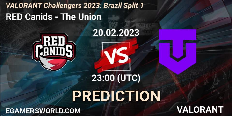 Prognoza RED Canids - The Union. 21.02.2023 at 23:00, VALORANT, VALORANT Challengers 2023: Brazil Split 1