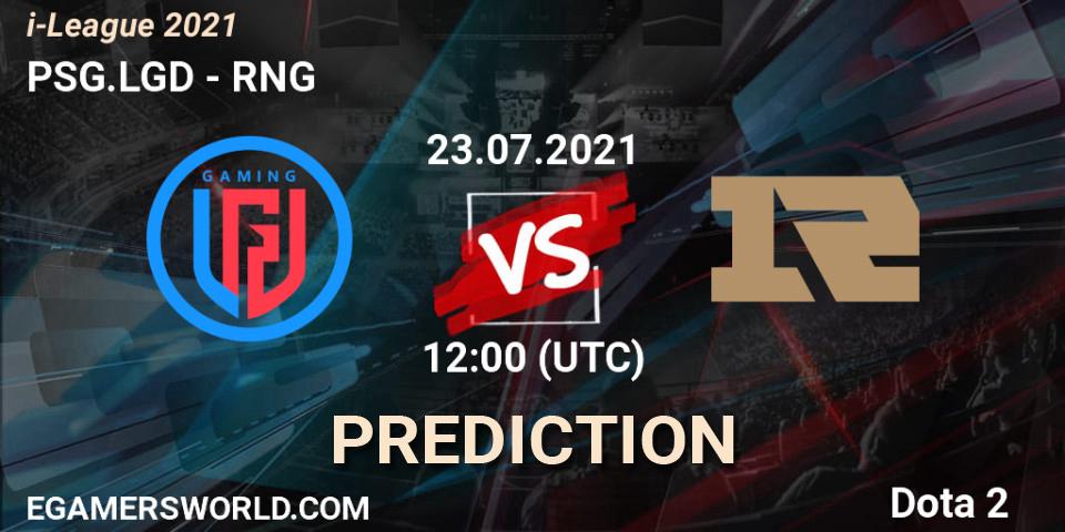 Prognoza PSG.LGD - RNG. 23.07.2021 at 11:35, Dota 2, i-League 2021 Season 1