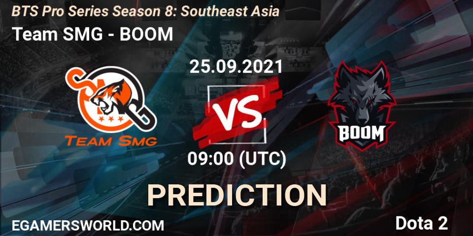 Prognoza Team SMG - BOOM. 25.09.2021 at 09:00, Dota 2, BTS Pro Series Season 8: Southeast Asia