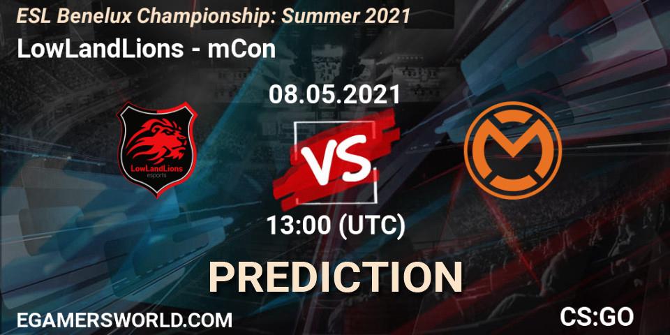 Prognoza LowLandLions - mCon. 08.05.2021 at 13:05, Counter-Strike (CS2), ESL Benelux Championship: Summer 2021