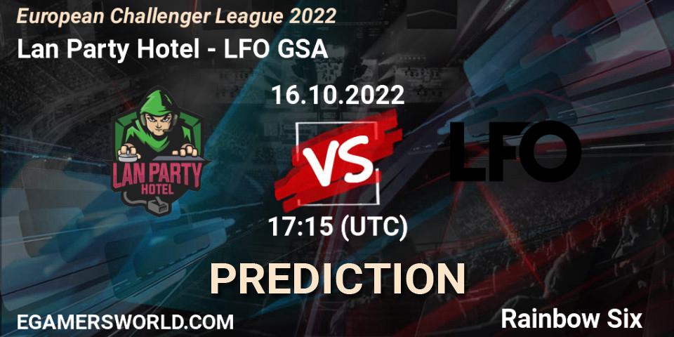 Prognoza Lan Party Hotel - LFO GSA. 21.10.2022 at 17:15, Rainbow Six, European Challenger League 2022