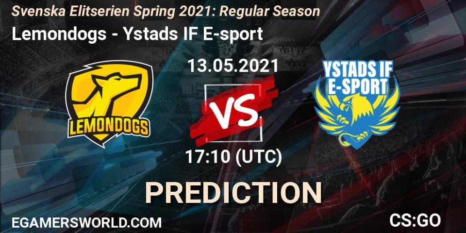 Prognoza Lemondogs - Ystads IF E-sport. 13.05.2021 at 17:10, Counter-Strike (CS2), Svenska Elitserien Spring 2021: Regular Season