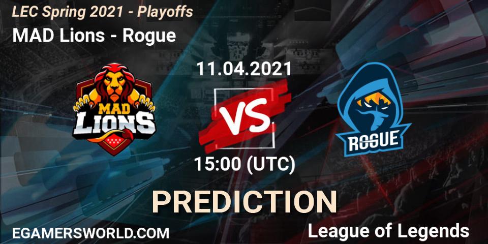 Prognoza MAD Lions - Rogue. 11.04.2021 at 15:00, LoL, LEC Spring 2021 - Playoffs