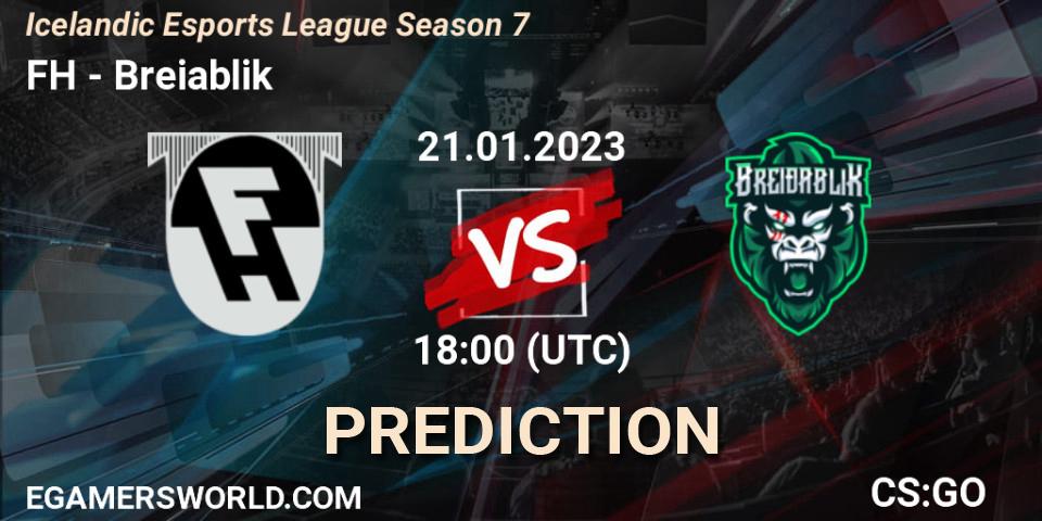 Prognoza FH - Breiðablik. 21.01.2023 at 18:10, Counter-Strike (CS2), Icelandic Esports League Season 7