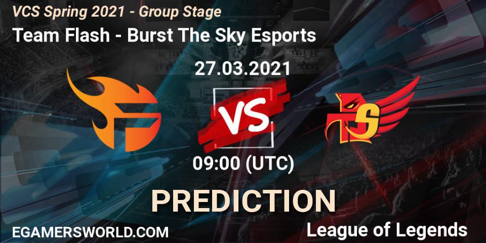 Prognoza Team Flash - Burst The Sky Esports. 27.03.2021 at 10:00, LoL, VCS Spring 2021 - Group Stage