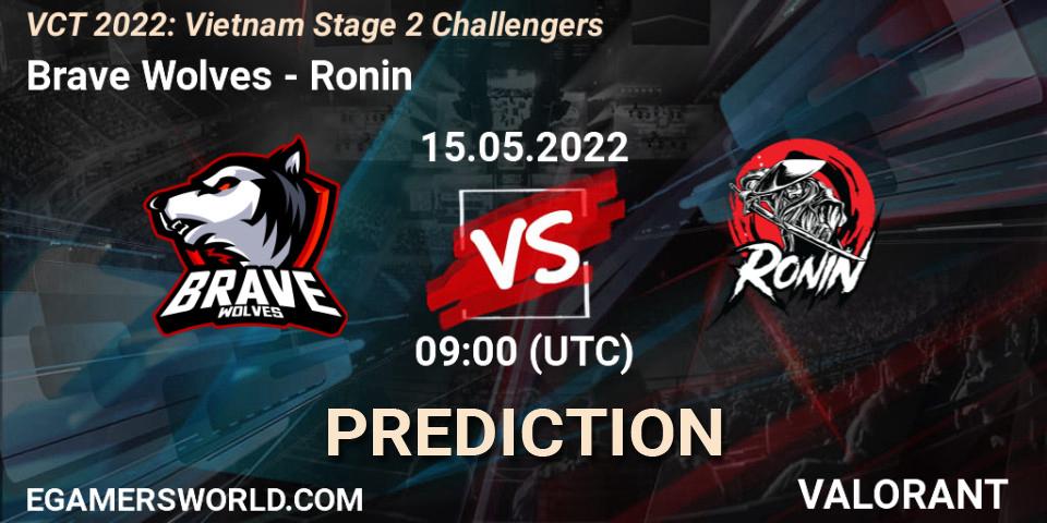 Prognoza Brave Wolves - Ronin. 15.05.2022 at 09:00, VALORANT, VCT 2022: Vietnam Stage 2 Challengers