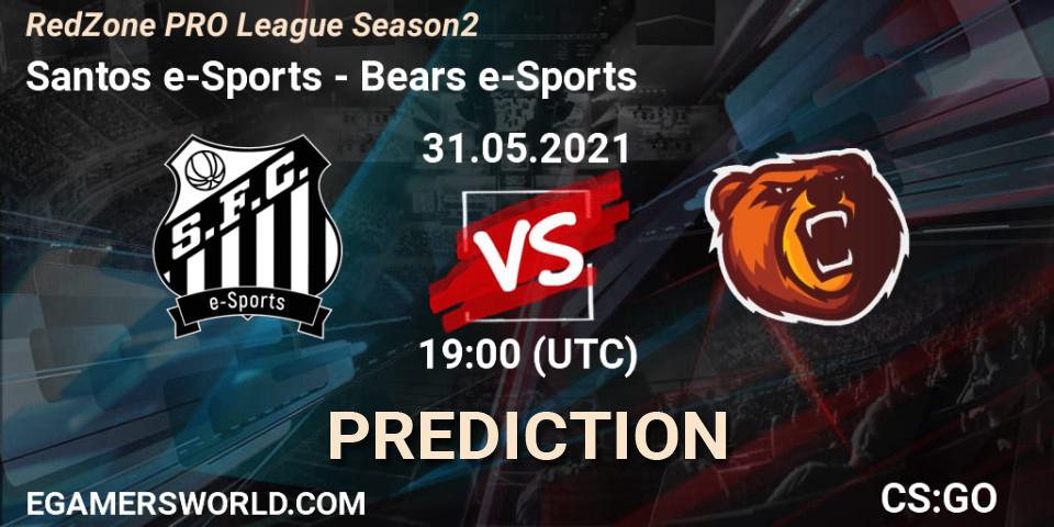 Prognoza Santos e-Sports - Bears e-Sports. 31.05.2021 at 19:00, Counter-Strike (CS2), RedZone PRO League Season 2