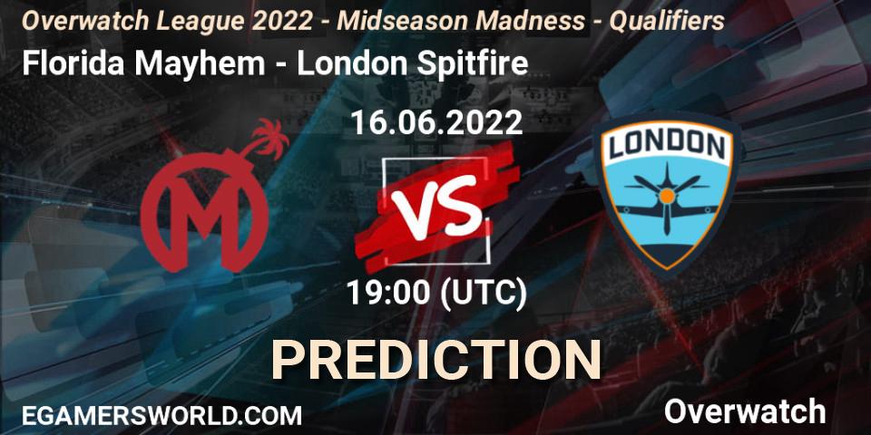 Prognoza Florida Mayhem - London Spitfire. 16.06.22, Overwatch, Overwatch League 2022 - Midseason Madness - Qualifiers