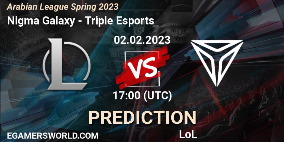 Prognoza Nigma Galaxy MENA - Triple Esports. 02.02.2023 at 19:00, LoL, Arabian League Spring 2023