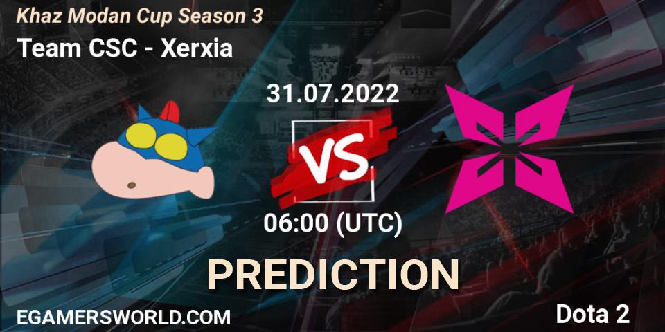 Prognoza Team CSC - Xerxia. 31.07.2022 at 04:09, Dota 2, Khaz Modan Cup Season 3