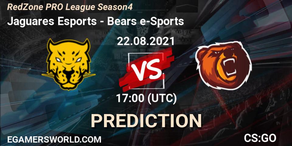 Prognoza Jaguares Esports - Bears e-Sports. 22.08.2021 at 17:00, Counter-Strike (CS2), RedZone PRO League Season 4