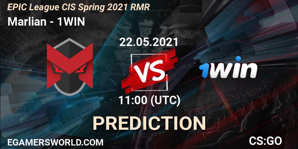 Prognoza Marlian - 1WIN. 22.05.2021 at 11:00, Counter-Strike (CS2), EPIC League CIS Spring 2021 RMR